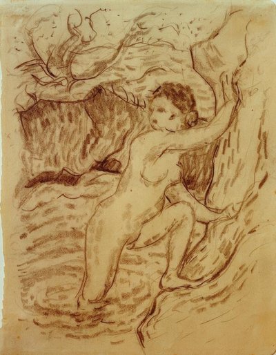 Bañistas I (puntillista) de Franz Marc